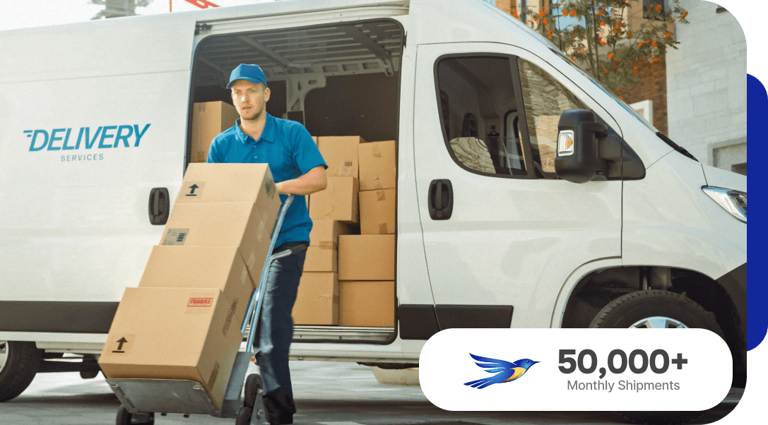 Bluebird delivery professional loading shipments